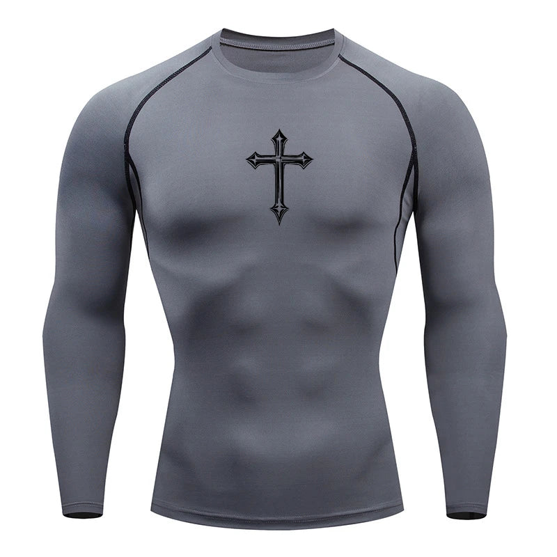 Roman Cross - Long Sleeve Compression Shirt