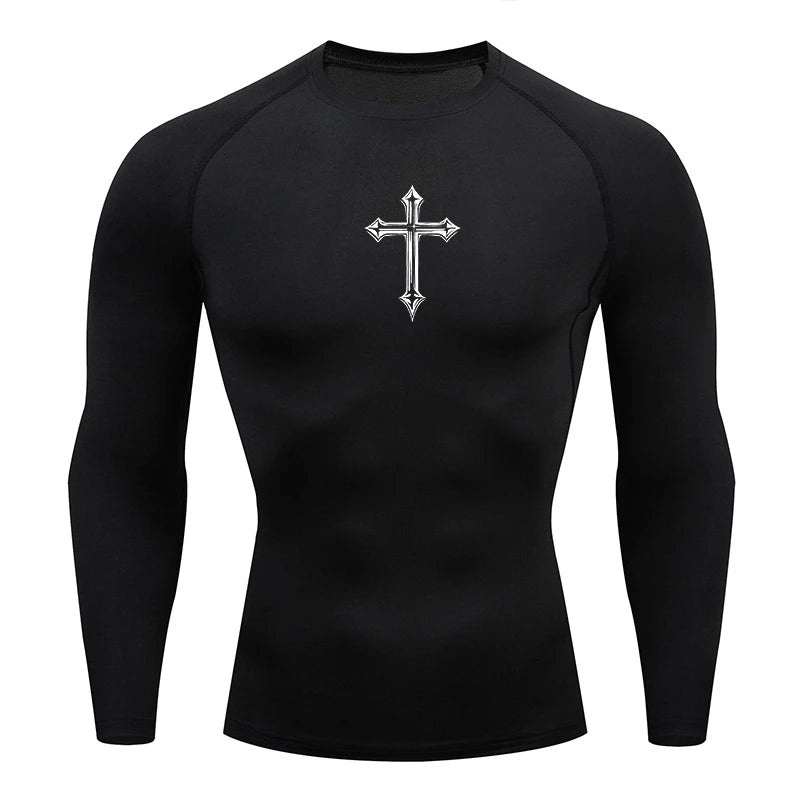 Roman Cross - Long Sleeve Compression Shirt