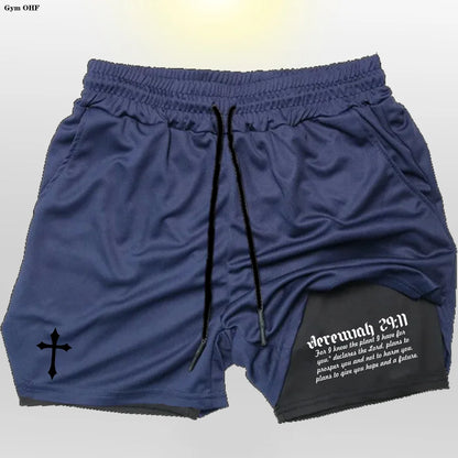 Pro Layer Revena™ “Jeremiah 29:11” 2-in-1 Performance Training Shorts