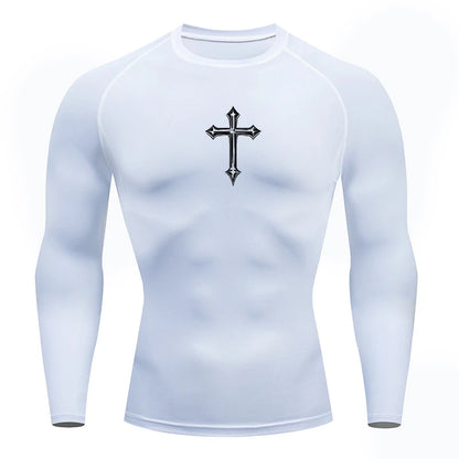 Roman Cross - Long Sleeve Compression Shirt