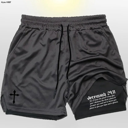 Pro Layer Revena™ “Jeremiah 29:11” 2-in-1 Performance Training Shorts