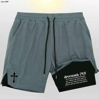 Pro Layer Revena™ “Jeremiah 29:11” 2-in-1 Performance Training Shorts