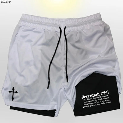Pro Layer Revena™ “Jeremiah 29:11” 2-in-1 Performance Training Shorts