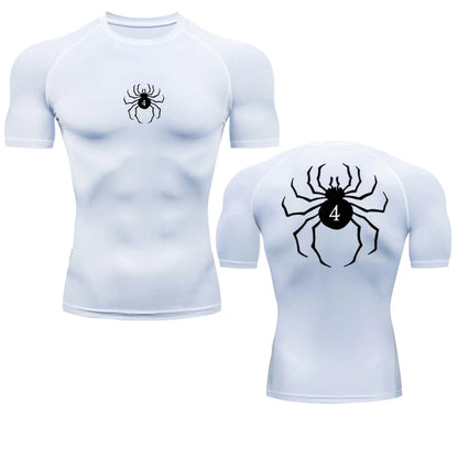 Short Sleeve Revena™ "Troupe" Pattern Elastic Compression Shirt V2