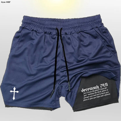 Pro Layer Revena™ “Jeremiah 29:11” 2-in-1 Performance Training Shorts