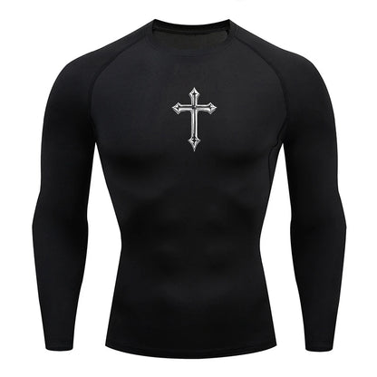 Roman Cross - Long Sleeve Compression Shirt