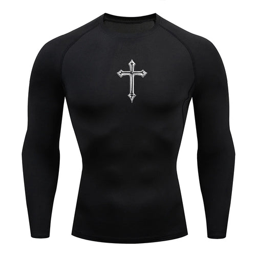 Roman Cross - Long Sleeve Compression Shirt